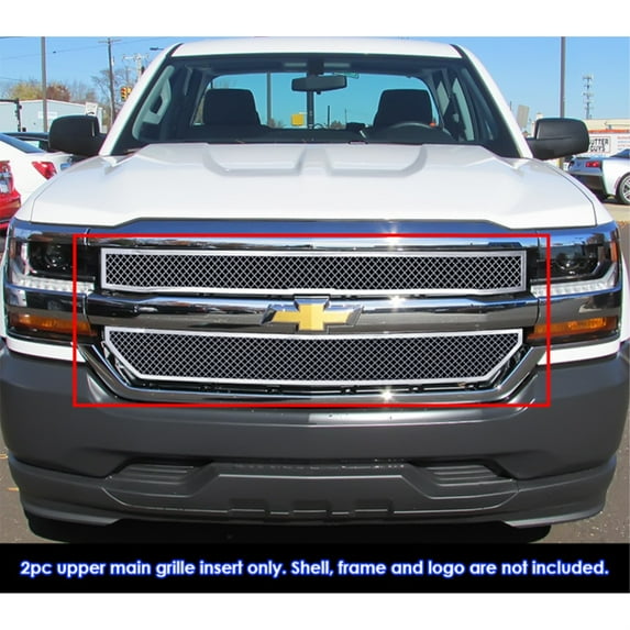 APS 2016-2018 Chevy Silverado 1500 Not For Z71 and High Country Model (Incl. 2019 Silverado 1500 LD) Mesh Grille 2.5 mm wire mesh