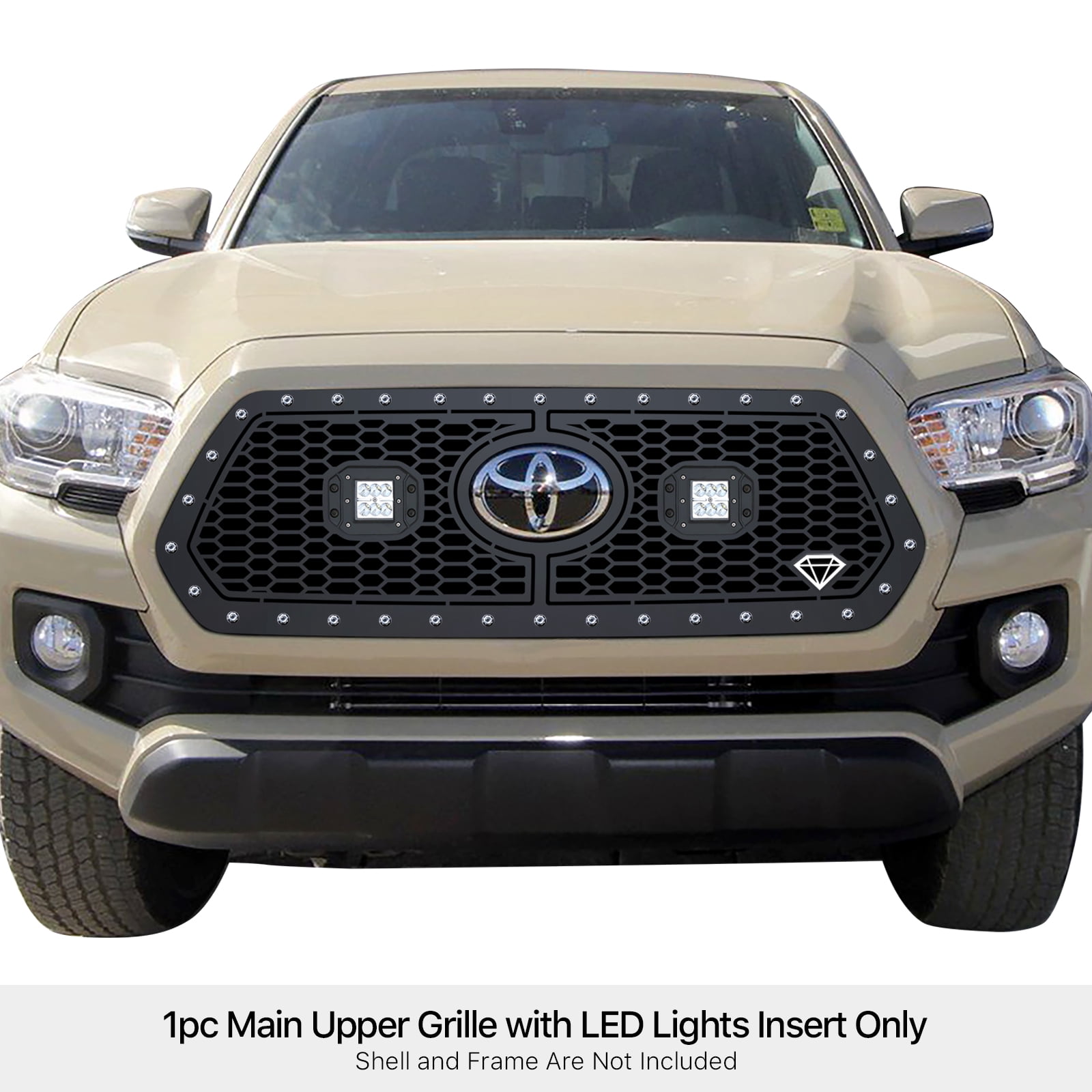 APS 2018-2019 Toyota Tacoma with front sensor TSS Rivet Grille laser ...