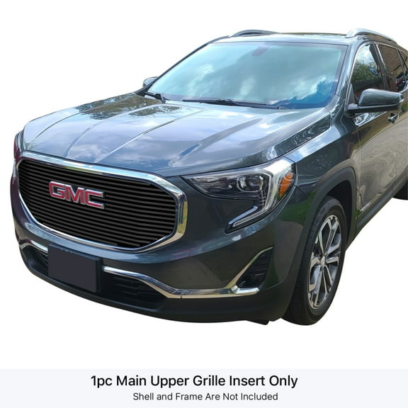 2018-2021 Gmc Terrain Nor For Denali Logo Show Stainless Steel Black Powder Coated Finish 8X6 Horizontal Billet Black Stainless Steel Billet Grille