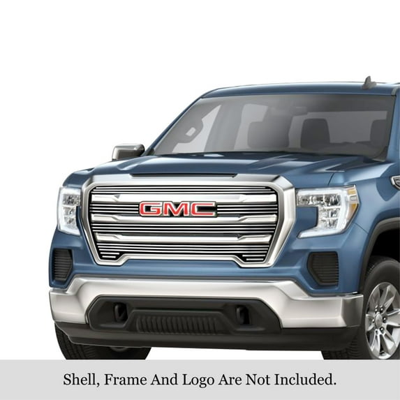 APS 2019-2021 GMC Sierra 1500 SLE Stainless Steel Billet Grille 8x6 horizontal billet