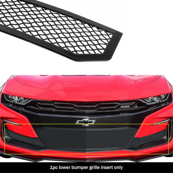 2019-2022 Chevy Camaro 1Ss/2Ss Stainless Steel Black Powder Coated Finish 1.8 Mm Wire Mesh Black Wire Mesh Grille