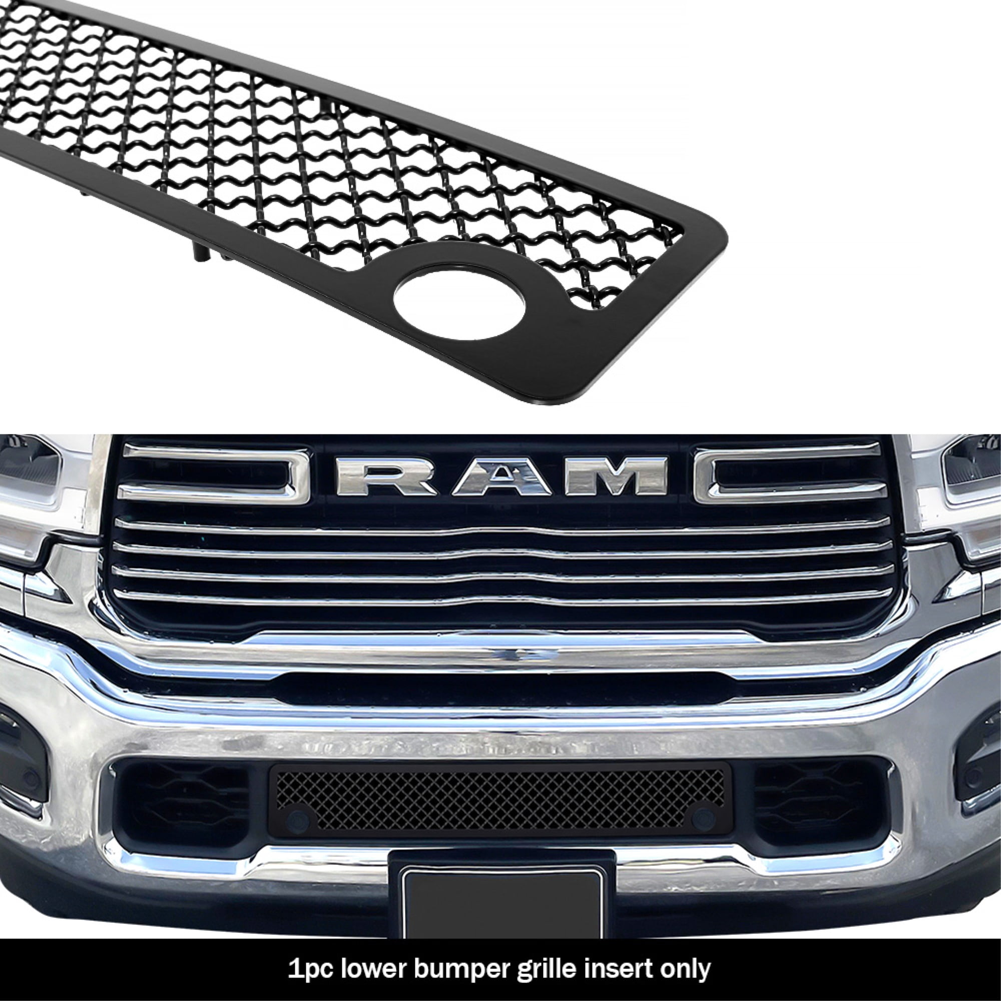 Ram Rbp Grille APS 2019-2023 Ram 2500 with sensor Black Wire Mesh Grille 2.5 mm wire ...
