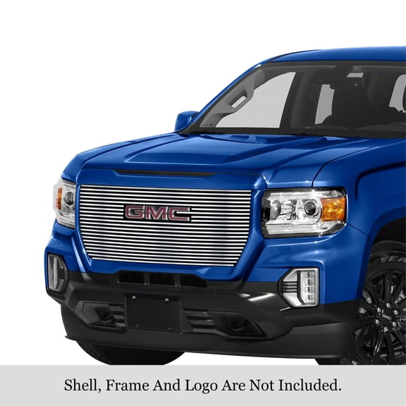 2021-2022 Gmc Canyon Elevation/ 2021-2022 Gmc Canyon At4 Stainless Steel Polished Finish 8X6 Horizontal Billet Stainless Steel Billet Grille