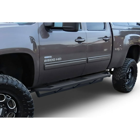 APS Stainless Steel Side Steps Armor Compatible with Chevy Silverado GMC Sierra 1500 2500 3500 2001-2006 Crew Cab & Classic 07 (Nerf Bars Side Steps Side Bars)