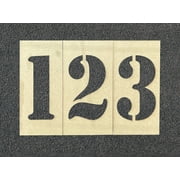 8 Number Stencils - (1/16 Thick) LDPE Parking Lot Stencils - 8 x 5.25.  Wider Font. Easy to See and Read from a Distance While Driving. MFG'd by
