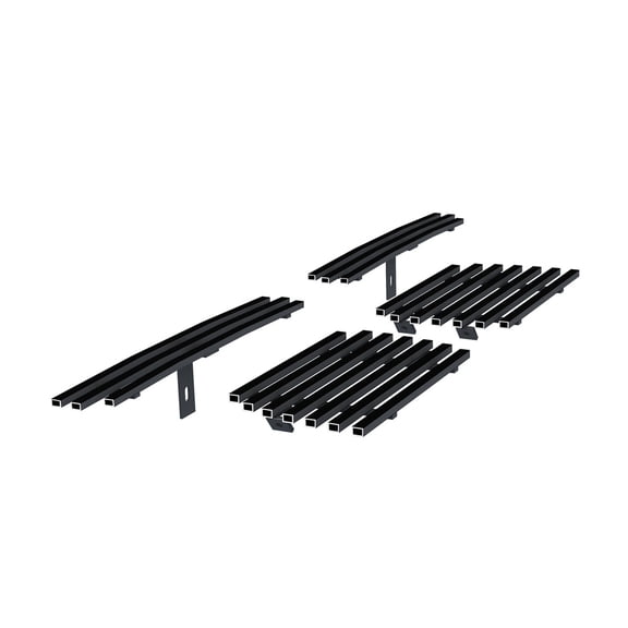 APS Black Horizontal Billet Grille Grill Compatible with Chevy Silverado 1500 2500 3500 2003-2006 & 07 Classic & 02-06 Avalanche Classic Combo N19-H44978C