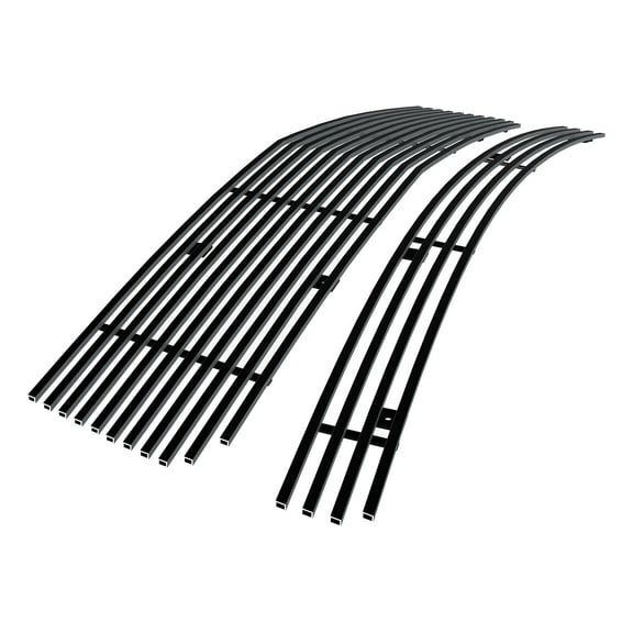 APS Black Horizontal Billet Grille Insert Compatible with Ford Mustang 2005-2009 V6 Combo N19-H48976F