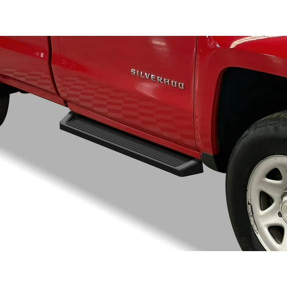 APS Black Running Boards Style Compatible with Chevy Silverado GMC Sierra 2007-2018 Regular Cab & 2500 3500 HD 2019 (Exclude 07 Classic)(Include 19 1500 LD) (Nerf Bars Side Steps Side Bars)