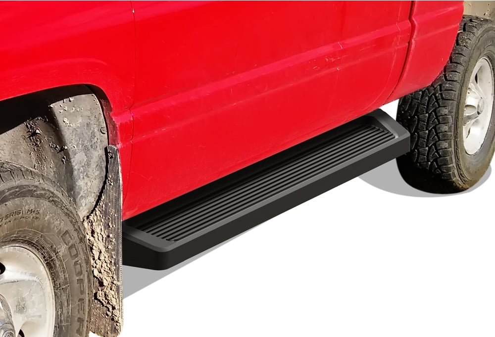 APS 6" Wide Black Running Boards For 2005-2011 Dodge Dakota Club Cab | Aluminum Nerf Bars Side Steps