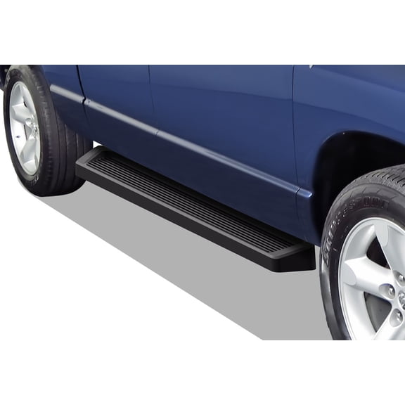APS Black Running Boards Style Compatible with Dodge Ram 1500 2002-2008 Quad Cab & 2500 3500 03-09 (Exclude Daytona Rumble Bee and SRT-10 Models) (Nerf Bars Side Steps Side Bars)