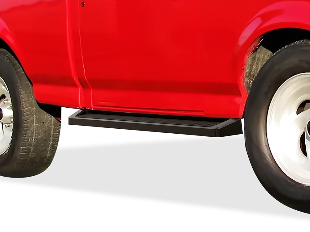 APS Black Running Boards Style Compatible with Ford F-Series Bronco 1980-1996 Regular Cab (Will Not Fit Factory Reinforced Heavy Duty Frames) (Nerf Bars Side Steps Side Bars)