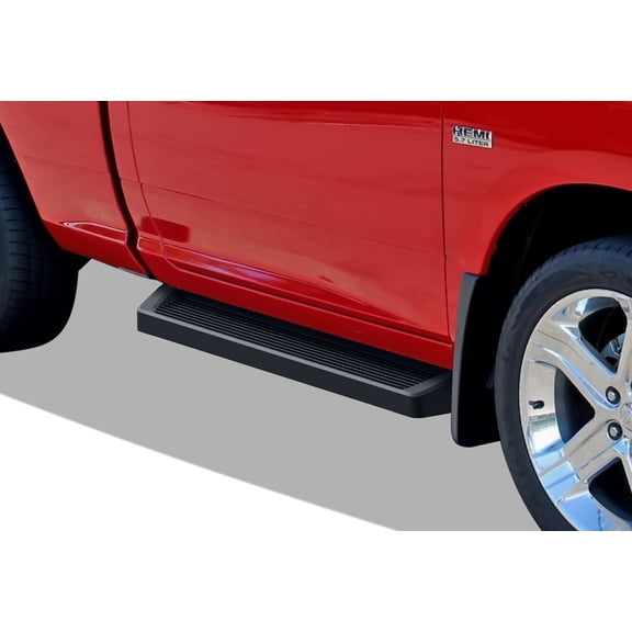APS Black Running Boards Style Compatible with Dodge Ram 1500 2009-2018 Regular Cab & Ram 2500 3500 2010-2026 (Nerf Bars Side Steps Side Bars)