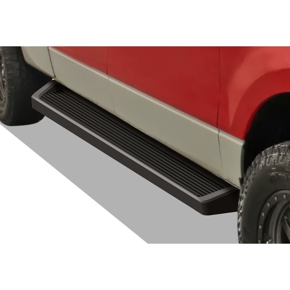 APS Black Running Boards Style Compatible with Ford F150 2004-2008 SuperCrew Cab (Nerf Bars Side Steps Side Bars)