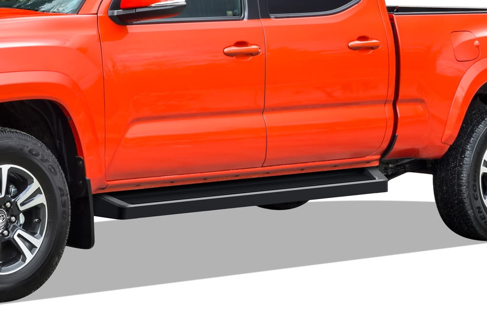 APS Black Running Boards Style Compatible with Toyota Tacoma 2005-2023 Double Crew Cab (Nerf Bars Side Steps Side Bars)