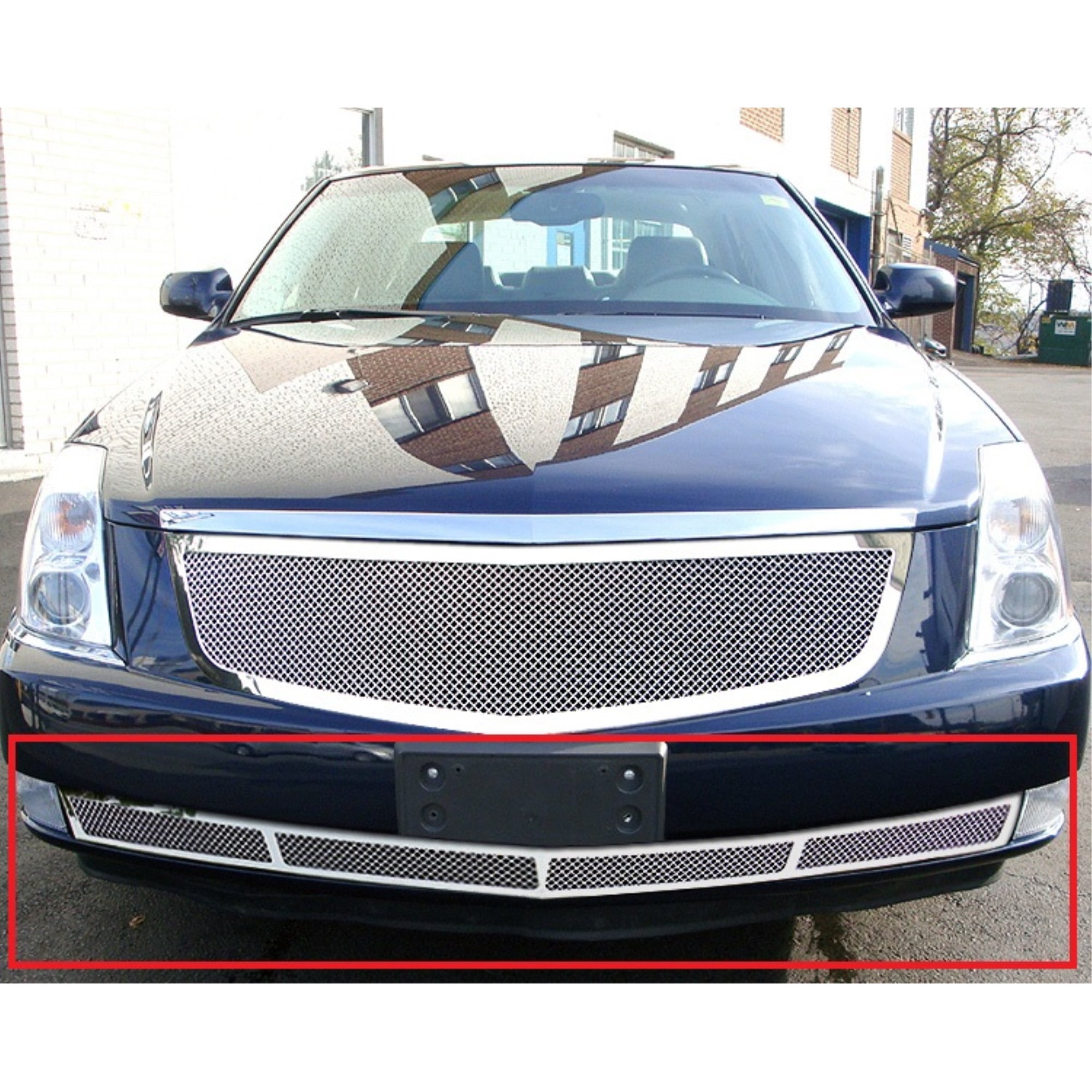 APS Cadillac DTS 1.8 mm Wire Mesh Grille, Chrome Plated, Stainless Steel, Automotive Grille