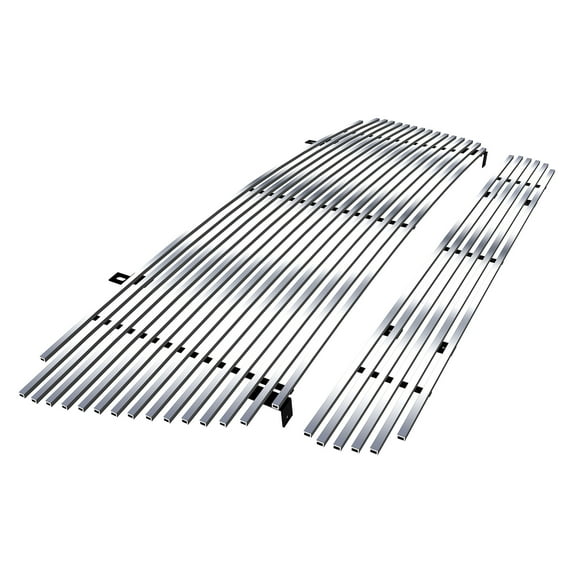 APS Chrome Billet Grille Grill Insert Combo Compatible with Ford F-150 2004 2005 Main Upper Lower Bumper N19-A79978F