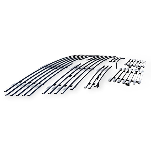 APS Compatible with Chevy Silverado 1500 2003-2005 Main Upper Top Bumper Tow Hook Chrome Billet Front Grill Grille Insert Combo C67887A