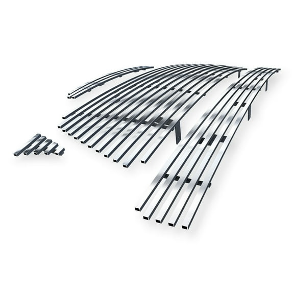 APS Chrome Horizontal Billet Grille Grill Compatible with Toyota Tacoma 2005-2010 TRD Sport Combo N19-A24778T