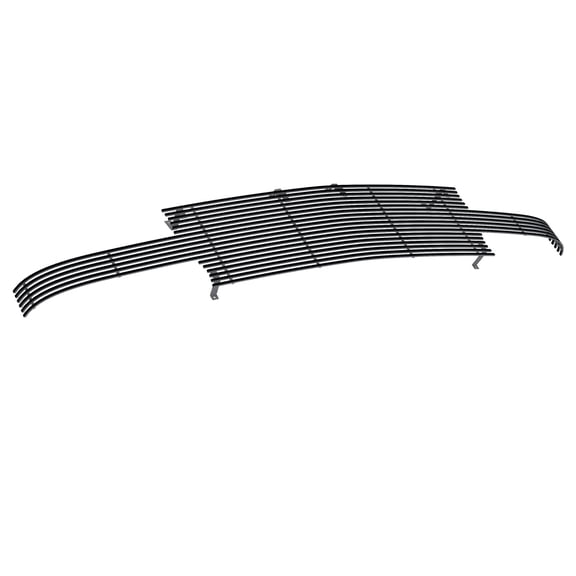 APS Compatible with Chevy Silverado 1500 1999-2002 & 00-06 Suburban Tahoe Full Face Main Upper Stainless Steel SS Black Billet Front Grill Grille Insert C85025H