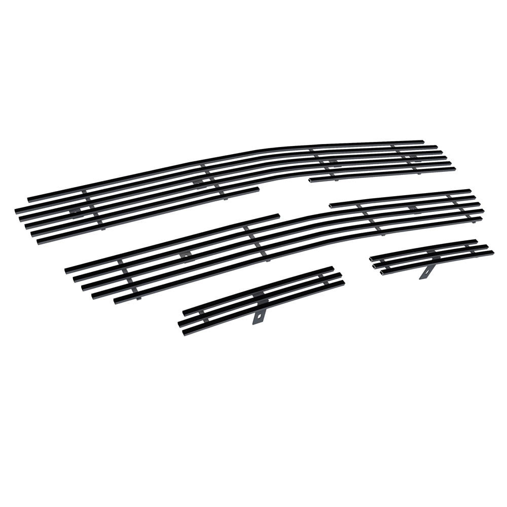 APS Stainless Steel Billet Grille Insert For Chevy Silverado & Avalanche - Chrome 8x6 Combo