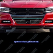 APS Compatible with Dodge Charger 2015-2018 & 2019-2023 SXT with Adaptive Cruise Control Lower Bumper Stainless Steel Black Mesh Grille Insert D76345H