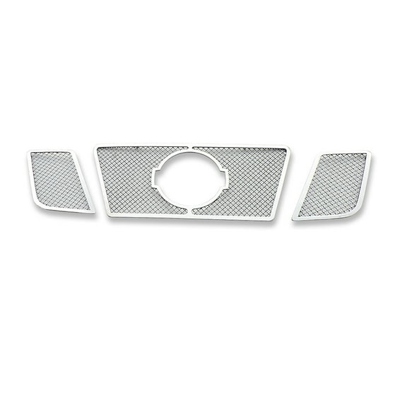 APS Compatible with Nissan Armada 2008-2015 with Logo Show Main Upper Stainless Steel Chrome Mesh Front Grill Grille Insert N76507T