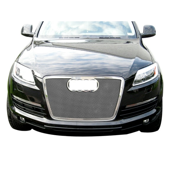 APS Compatible with Audi Q7 2007-2015 Main Upper Stainless Steel Chrome Mesh Front Grill Grille Insert B75537T