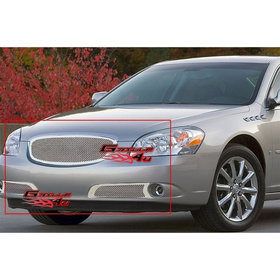 APS Compatible with Buick Lucerne 2006-2009 Main Upper Stainless Steel Chrome Mesh Front Grill Grille Insert S76490T