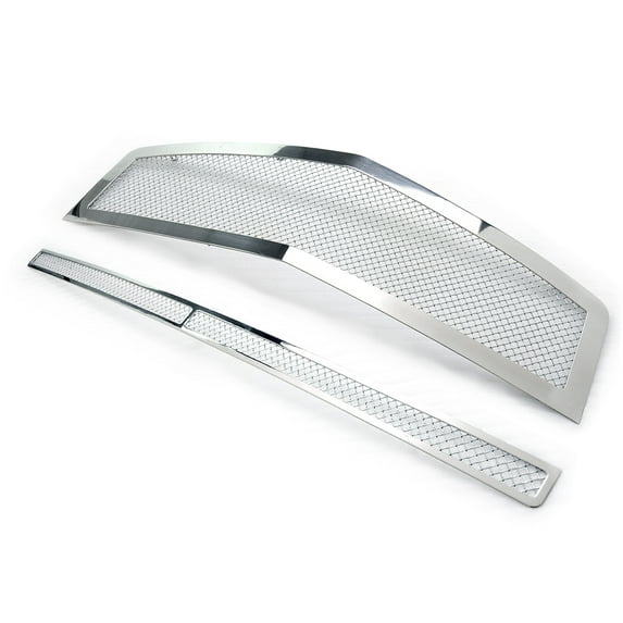 APS Compatible with Cadillac CTS 2003-2007 Main Upper Lower Bumper Stainless Steel Chrome Mesh Front Grill Grille Insert Combo A77922T