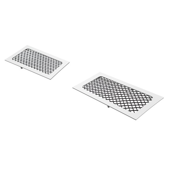 APS Compatible with Cadillac Escalade 2007-2014 Tow Hook Stainless Steel Polished Frame Black Wire Mesh Front Grill Grille Insert A76482C