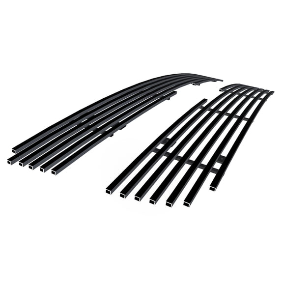 APS Compatible with Chevy Avalanche 2001-2006 with Body Cladding Main Upper Stainless Steel Black 8x6 Horizontal Billet Grille Insert C65329J