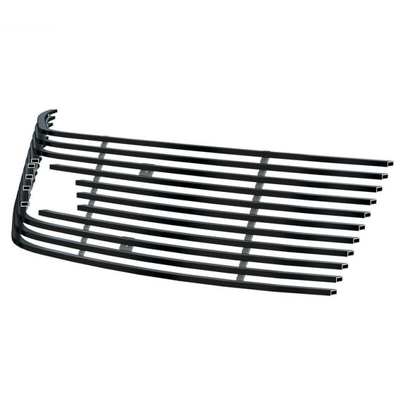 APS Compatible with Chevy Camaro 2010-2013 Short with Logo Show Main Upper Stainless Steel SS Black Billet Front Grill Grille Insert C66723H