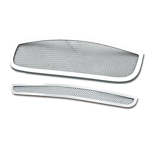 APS Compatible with Chevy HHR 2006-2011 Main Upper Lower Bumper Stainless Steel Chrome Mesh Front Grill Grille Insert Combo C77868T