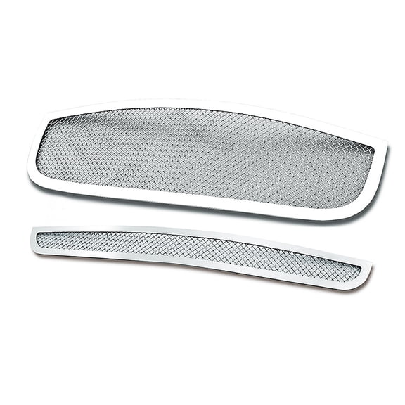 APS Compatible with Chevy HHR 2006-2011 Main Upper Lower Bumper Stainless Steel Chrome Mesh Front Grill Grille Insert Combo C77868T