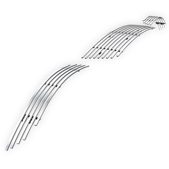APS Compatible with Chevy Impala 2006-2013 LS LT Without Fog Light Lower Bumper Stainless Steel SS Billet Front Grill Grille Insert C65749A