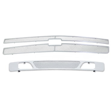 Onegrille Chrome Billet Grille Insert Kit For Chevy Silverado 1500 2007-2013 – 4pc, Stainless Steel, No Drill