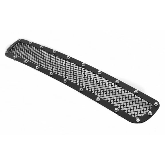 APS Compatible with Chevy Silverado 2500HD 3500HD 2011-2014 Lower Bumper Stainless Steel Black Mesh Rivet Studs Front Grill Grille Insert CL6832H