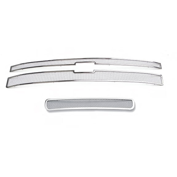 APS Compatible with Chevy Silverado 2500HD 3500HD 2011-2014 Stainless Steel Mesh Grille Grill Combo C71031T