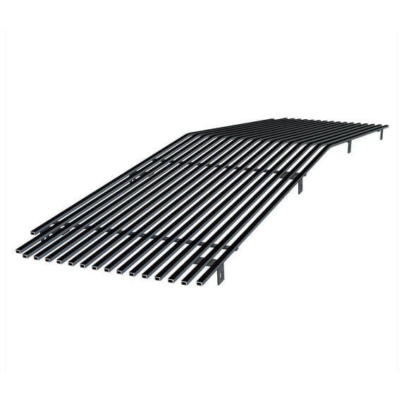 APS Compatible with Chevy Silverado 2500HD 3500HD 2015-2019 Main Upper Stainless Steel SS Black Billet Front Grill Grille Insert C86333H