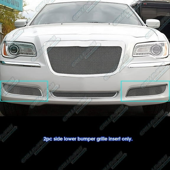 APS Compatible with Chrysler 300 300C 2011-2014 Without Adaptive Cruise Control Fog light Cover Stainless Steel Chrome Mesh Grille Insert R76302R
