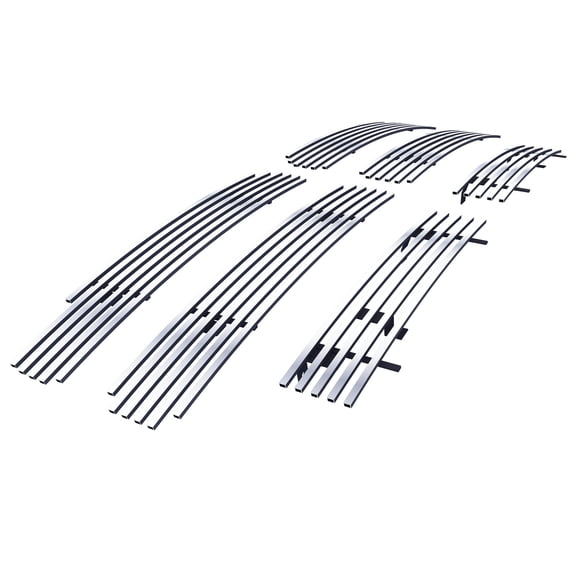 APS Compatible with Dodge Ram 1994-2001 Main Upper Lower Bumper Chrome Billet Front Grill Grille Insert Combo D67845A