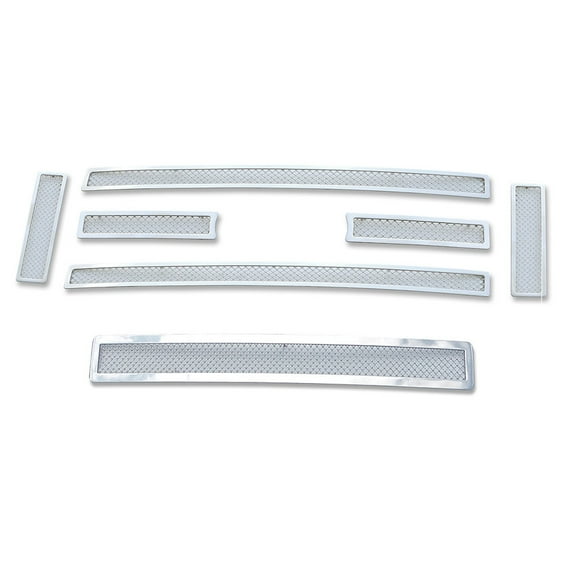 APS Compatible with Ford Econoline & E-Series Passenger 2008-2014 Stainless Steel Chrome Mesh Grille Insert Combo F71018T