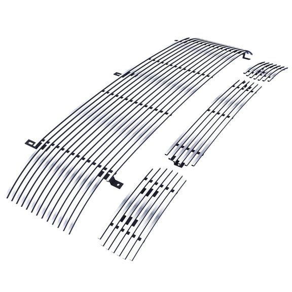 APS Compatible with Ford Excursion 2000-2004 & 99-04 F-250 F-350 F-450 F-550 SD Chrome Horizontal Billet Front Grille Grill Insert Combo F87694A