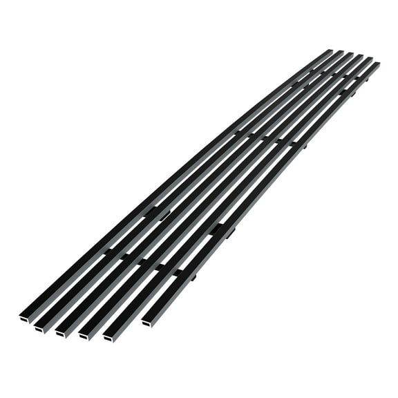 APS Compatible with Ford F-150 2004-2005 Lower Bumper Stainless Steel SS Black Billet Front Grill Grille Insert F85351H