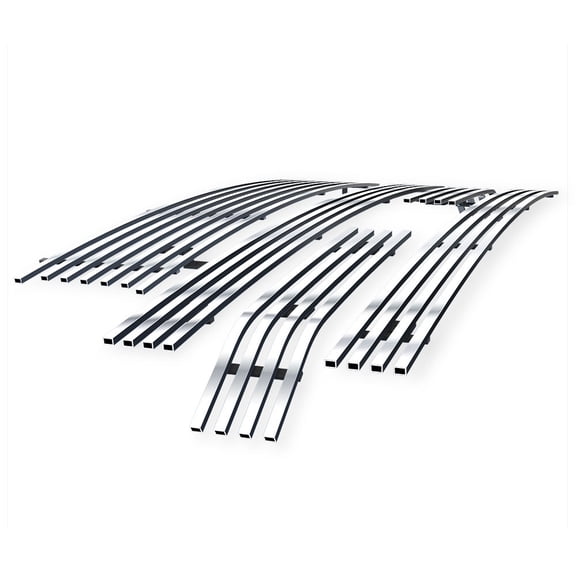APS Compatible with Ford F-250 F350 F450 F550 SD 2011-2016 XLT lariat King Ranch Stainless Steel chrome Horizontal Billet Grille Insert Combo F61038C