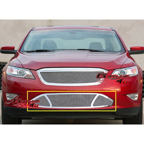 APS Compatible with Ford Taurus 2009-2011 SHO Lower Bumper Stainless Steel Chrome Mesh Front Grill Grille Insert F76777T