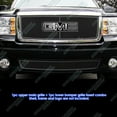 thumbnail image 1 of APS Compatible with GMC Sierra 1500 2007-2012 Main Upper Lower Bumper Stainless Steel Black Mesh Front Grill Grille Insert Combo G77861H, 1 of 3