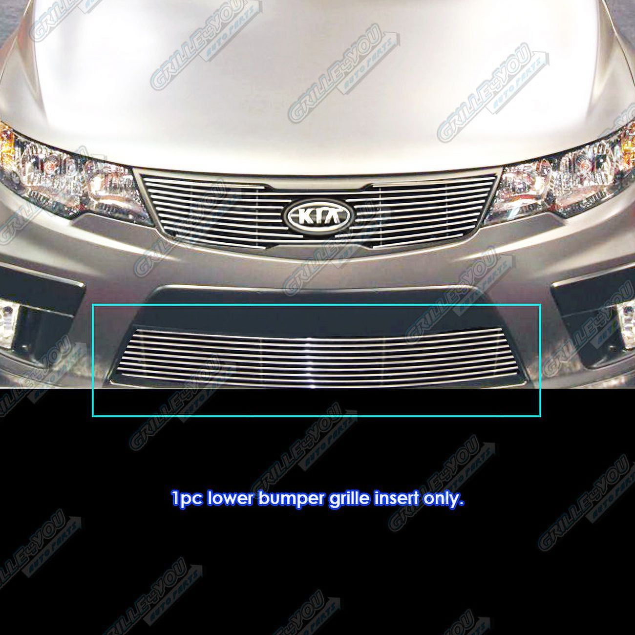 APS Compatible with Kia Forte Koup 20102013 Lower Bumper Aluminum
