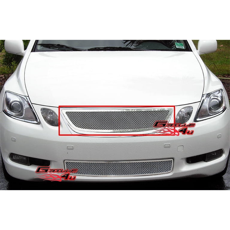 APS Stainless Steel Chrome Mesh Front Grille Insert For Lexus GS (2005-2007) - Lower Bumper Grill Upgrade