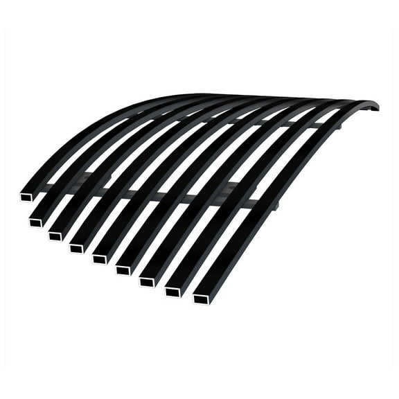 APS Compatible with Mazda RX-8 2004-2008 Main Upper Stainless Steel Black 8x6 Horizontal Billet Grille Insert M66281J